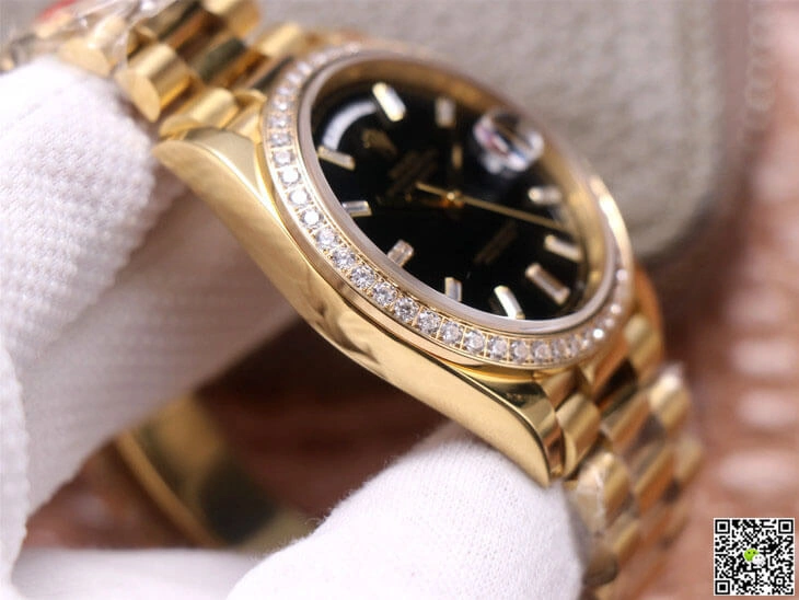 Rolex Day Date M228348RBR-0001 EW Factory 1:1 Best Edition Replica Watch Diamond Bezel