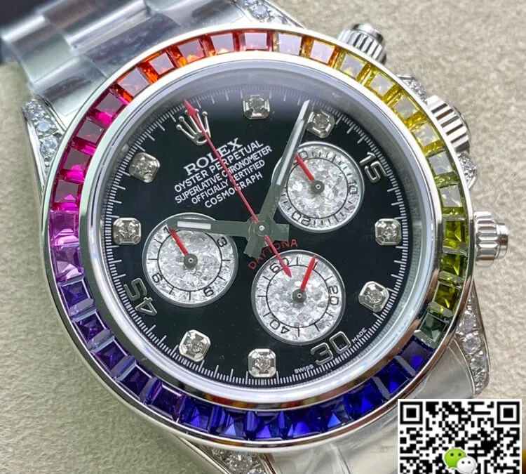 Rolex Daytona 116599 RBOW TW Factory 1:1 Best Edition Replica Watch Black Diamond Dial