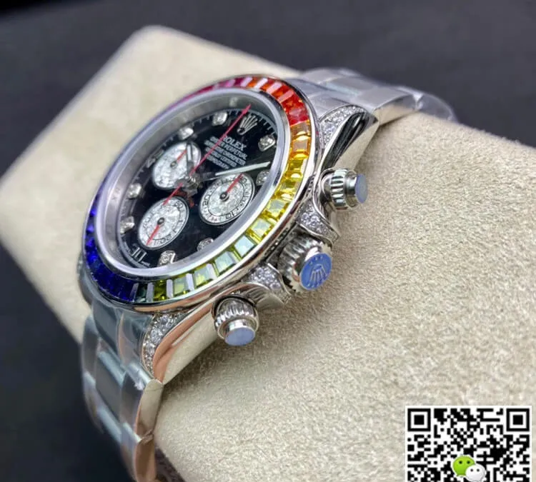Rolex Daytona 116599 RBOW TW Factory 1:1 Best Edition Replica Watch Black Diamond Dial
