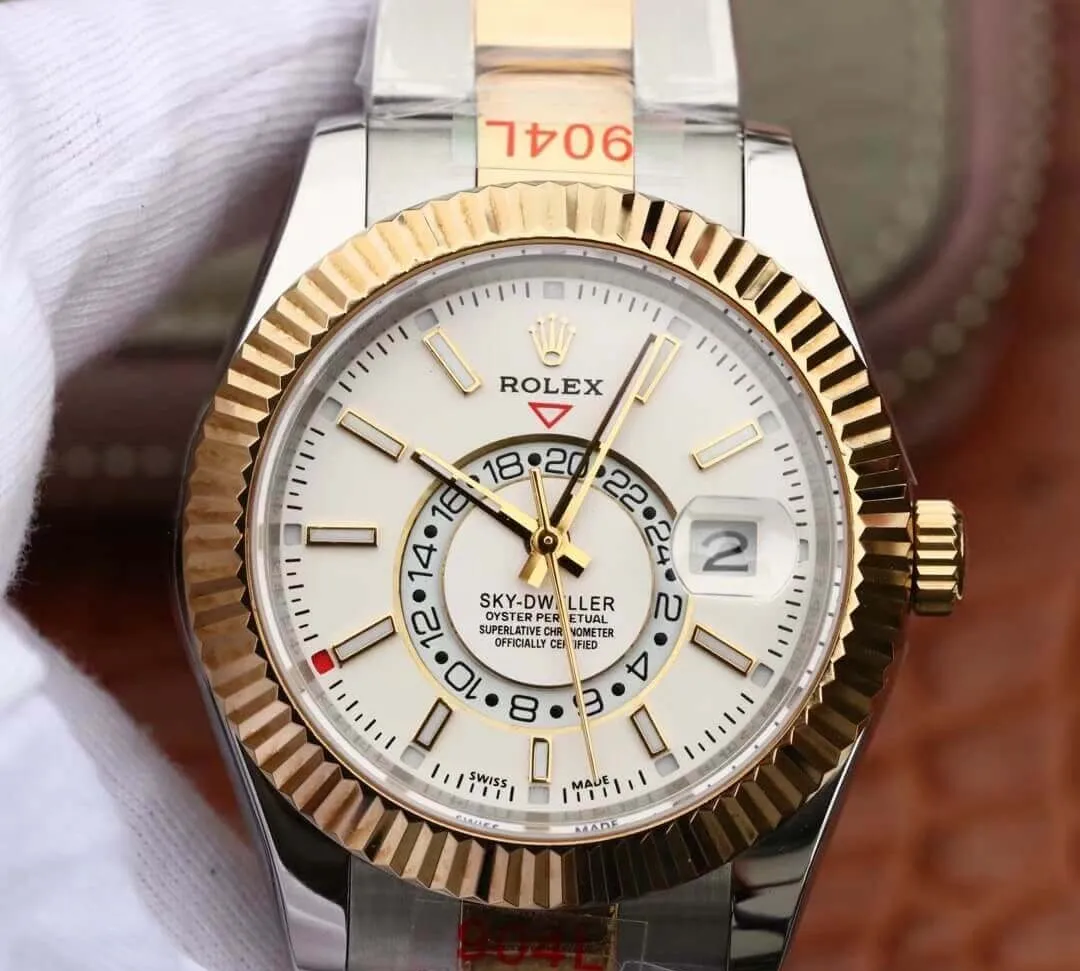 Rolex Sky Dweller M326933-0009 Noob Factory 1:1 Best Edition Replica Watch 904L White Dial