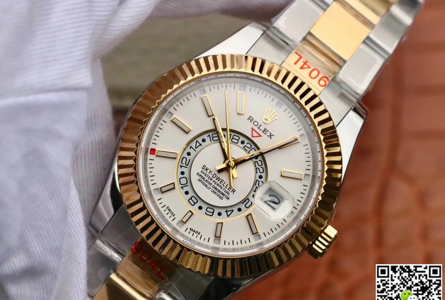 Rolex Sky Dweller M326933-0009 Noob Factory 1:1 Best Edition Replica Watch 904L White Dial