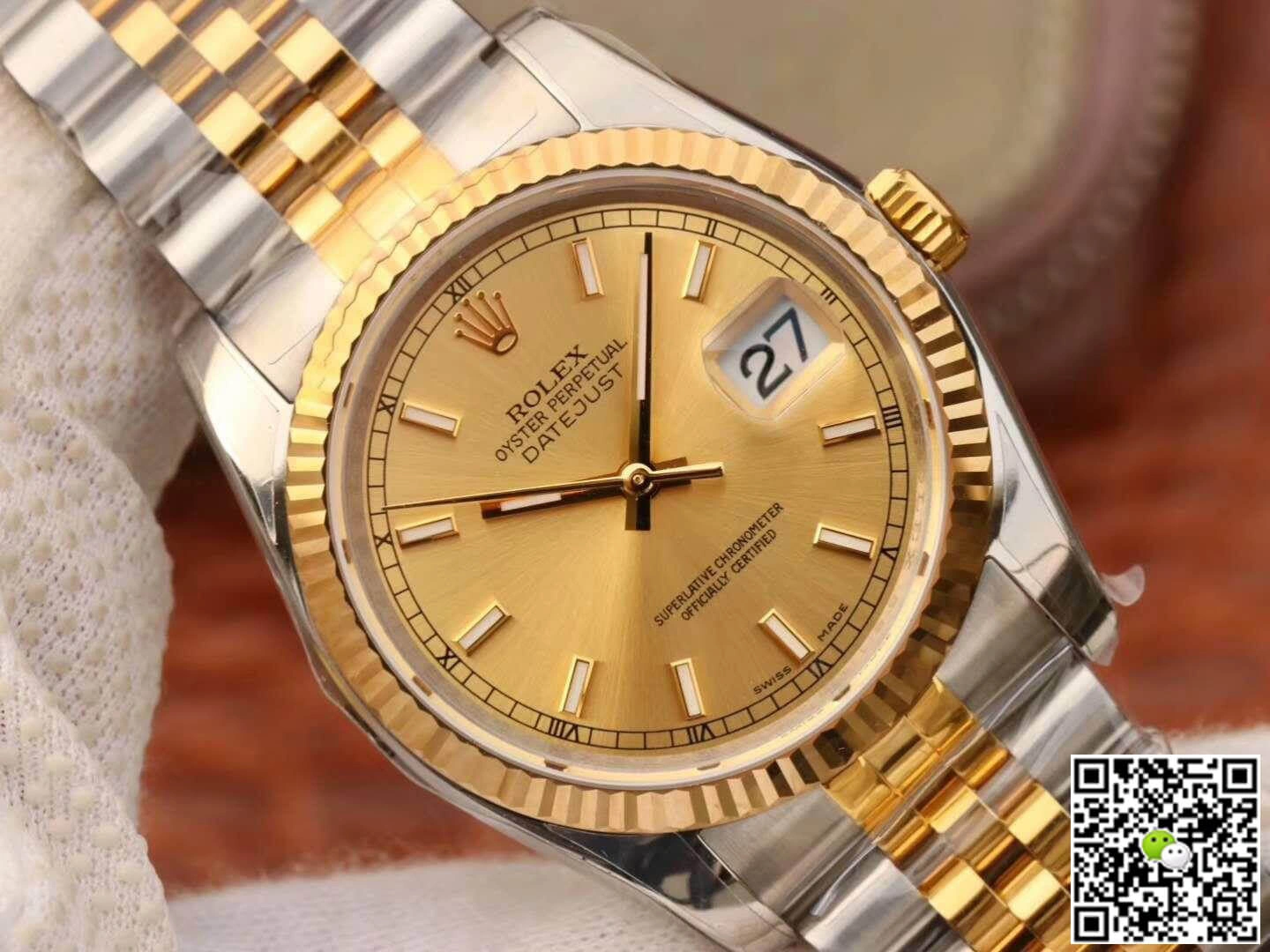 Rolex Datejust II 116333 AR Factory 1:1 Best Edition Replica Watch Swiss ETA3135 Champagne Dial