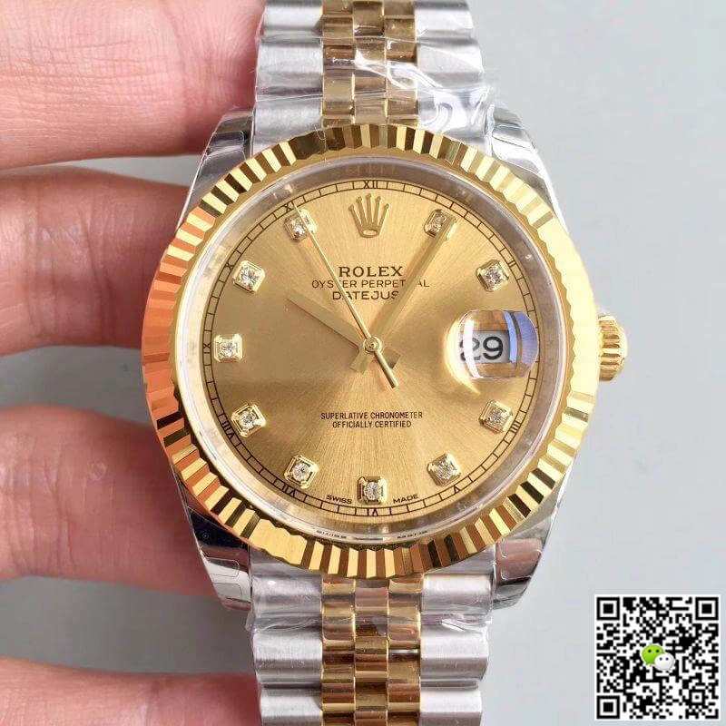 Rolex Datejust II 116333 EW Factory 1:1 Best Edition Replica Watch Swiss ETA2836 Champagne Dial