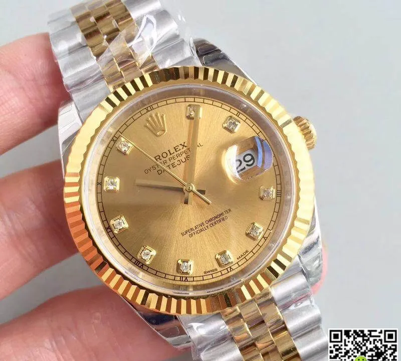 Rolex Datejust II 116333 EW Factory 1:1 Best Edition Replica Watch Swiss ETA2836 Champagne Dial