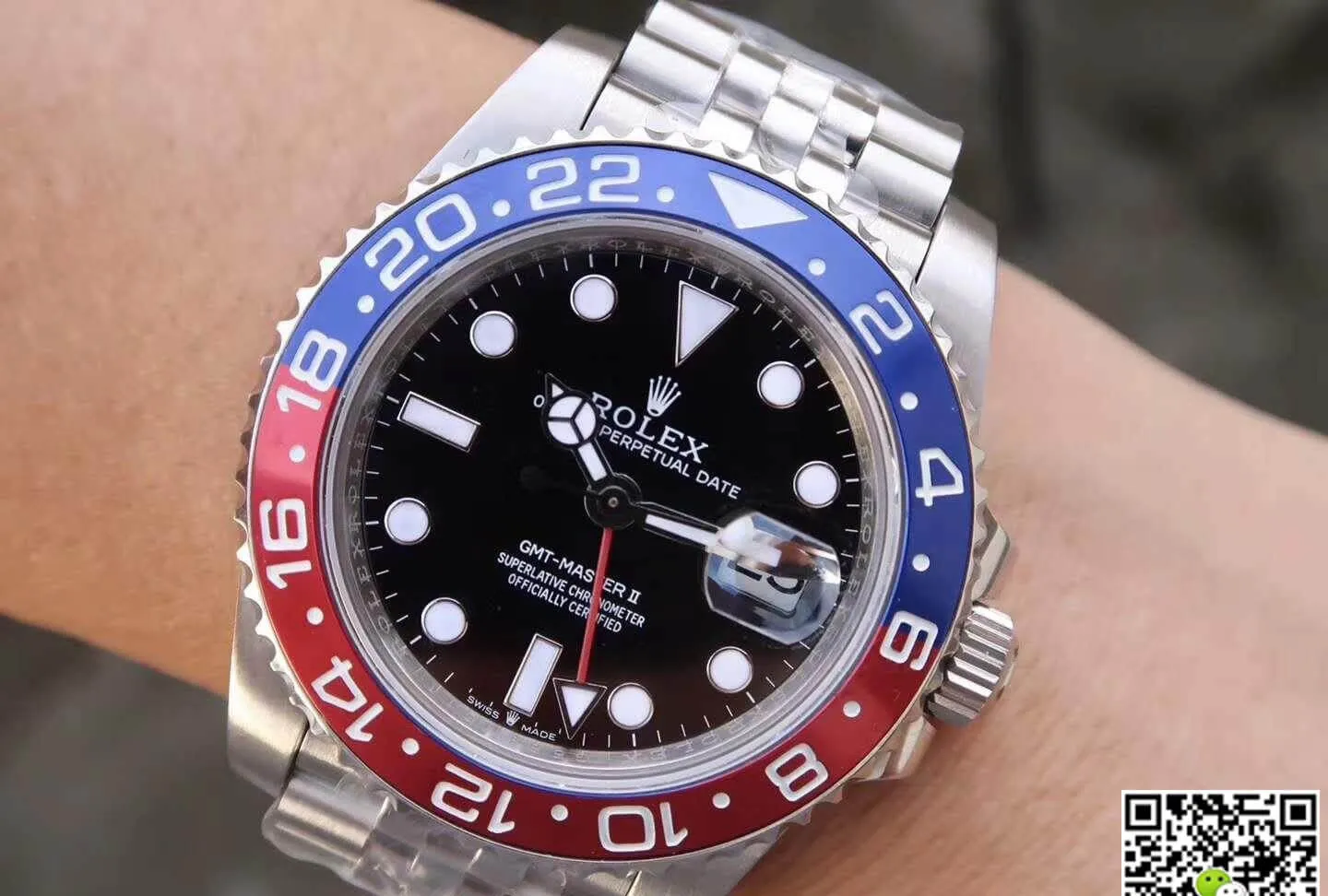 Rolex GMT-Master II 126710BLRO GM Factory 1:1 Best Edition Replica Watch Swiss ETA2836 Black Dial
