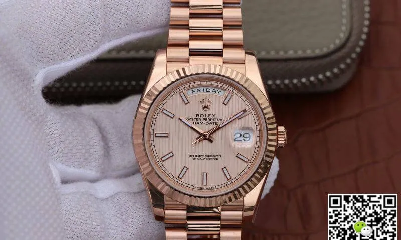 Rolex Day-Date II 228235 EW Factory 1:1 Best Edition Replica Watch Swiss ETA3255 Rose Gold Dial