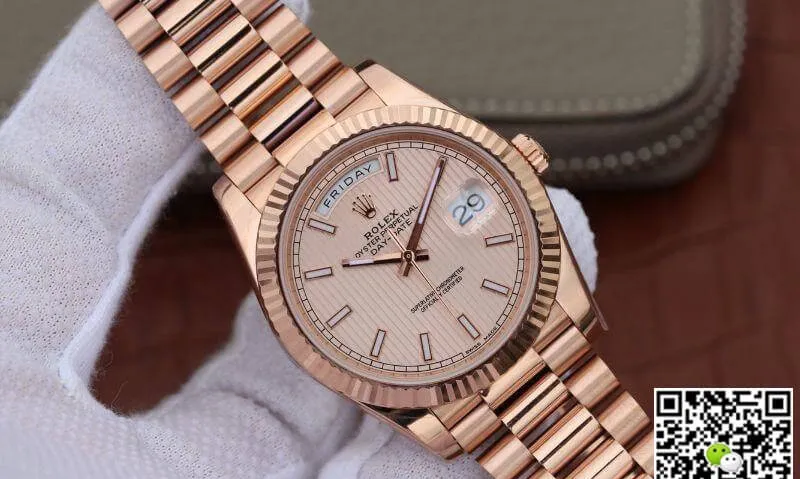 Rolex Day-Date II 228235 EW Factory 1:1 Best Edition Replica Watch Swiss ETA3255 Rose Gold Dial