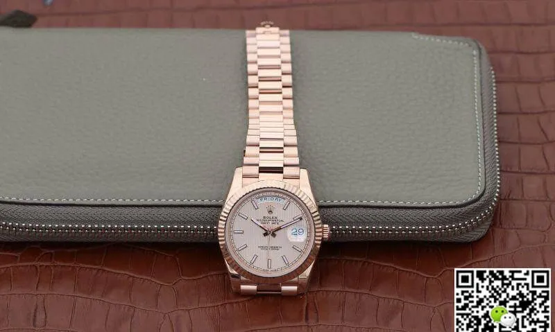 Rolex Day-Date II 228235 EW Factory 1:1 Best Edition Replica Watch Swiss ETA3255 Rose Gold Dial