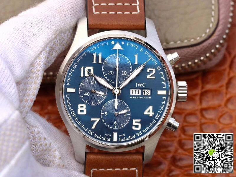 IWC Pilot Chronograph IW377714 ZF Factory 1:1 Best Edition Replica Watch Swiss ETA7750 Light Blue Dial