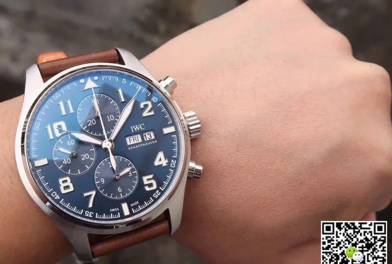 IWC Pilot Chronograph IW377714 ZF Factory 1:1 Best Edition Replica Watch Swiss ETA7750 Light Blue Dial