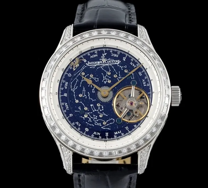 RMS Factory Jaeger LeCoultre Master Control Tourbillon Diamond bezel 1:1 Best Edition Replica Watch