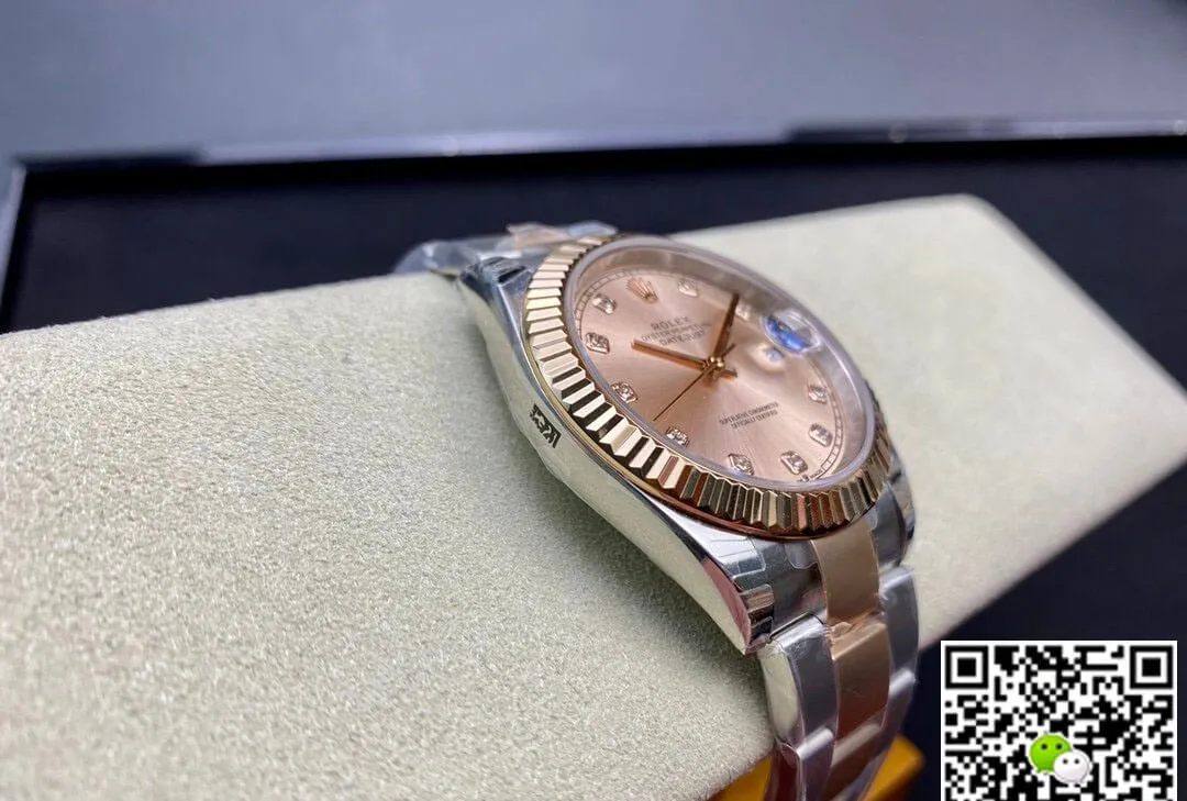 Rolex Datejust M126331-0007 41MM EW Factory 1:1 Best Edition Replica Watch V3 Pink Diamond Dial