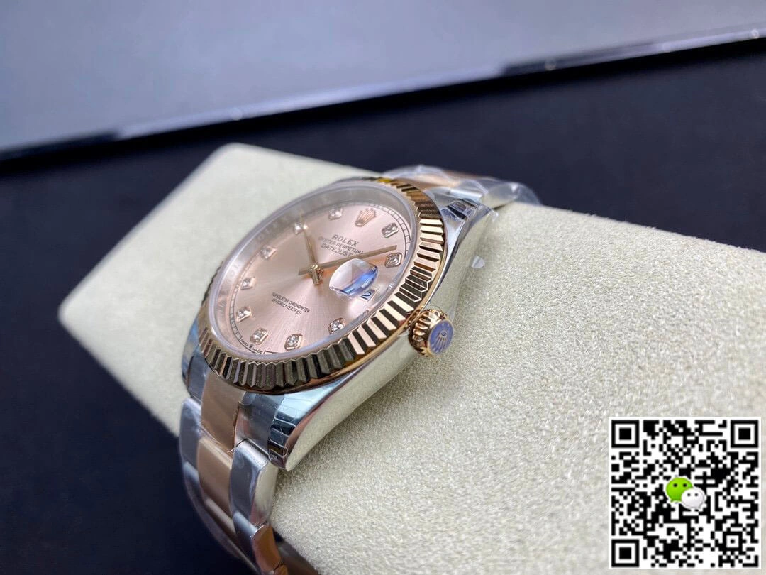 Rolex Datejust M126331-0007 41MM EW Factory 1:1 Best Edition Replica Watch V3 Pink Diamond Dial
