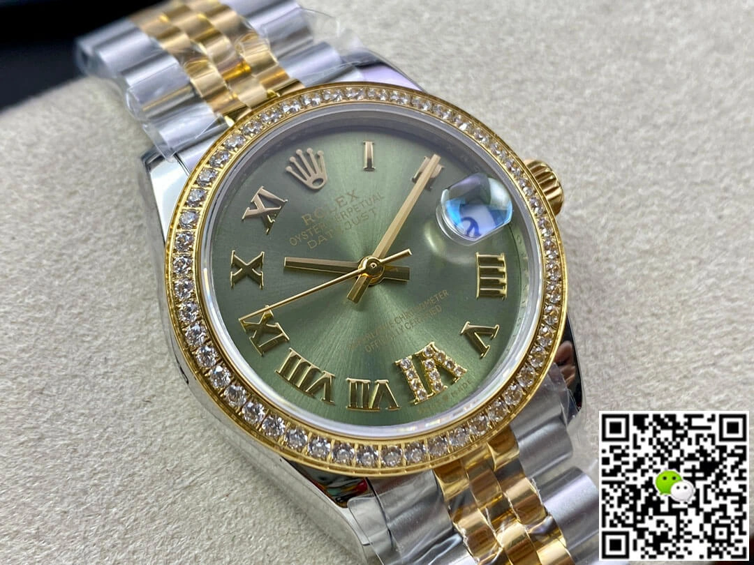 Rolex Datejust M278383RBR-0016 31MM EW Factory 1:1 Best Edition Replica Watch Diamond-Set Bezel