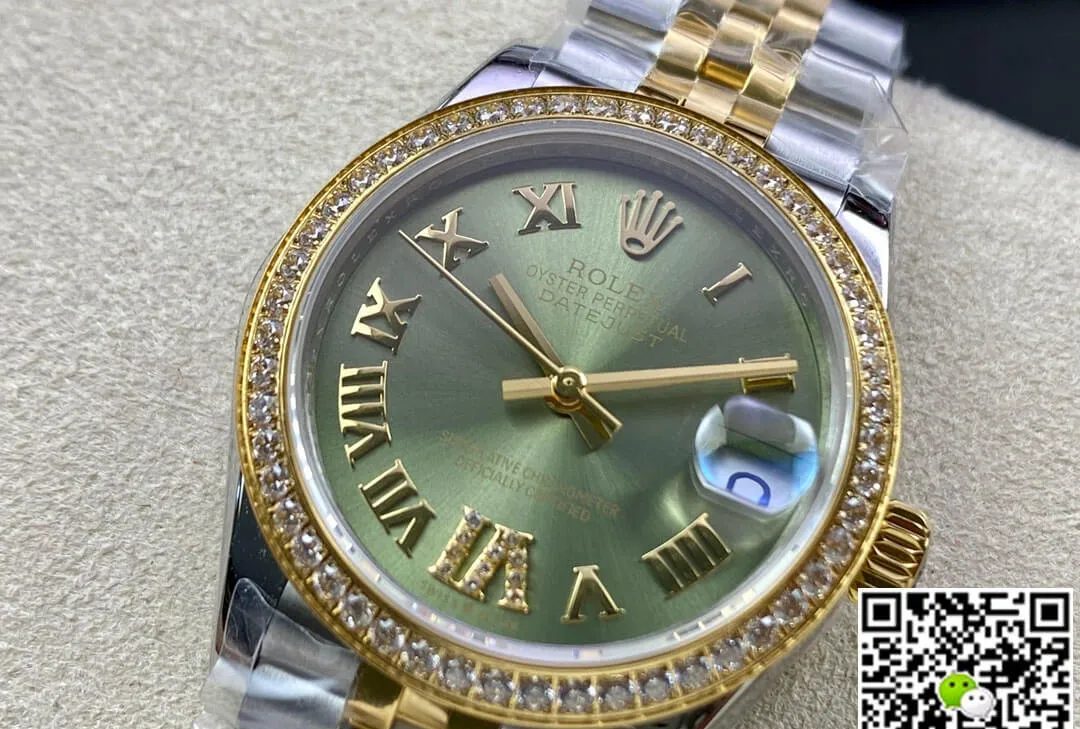 Rolex Datejust M278383RBR-0016 31MM EW Factory 1:1 Best Edition Replica Watch Diamond-Set Bezel
