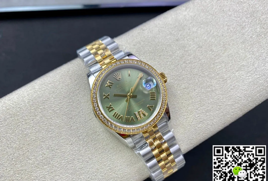 Rolex Datejust M278383RBR-0016 31MM EW Factory 1:1 Best Edition Replica Watch Diamond-Set Bezel