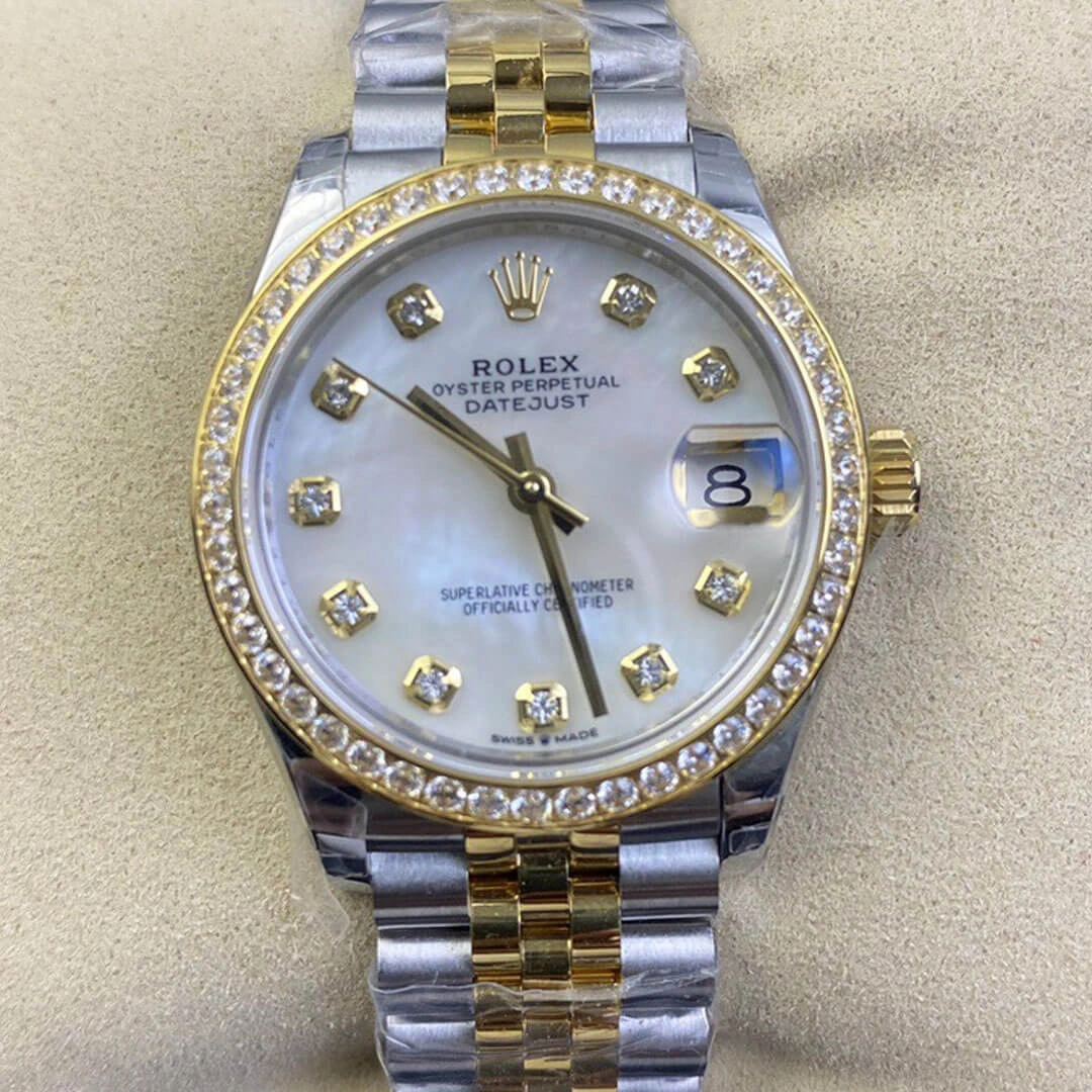 Rolex Datejust M278383RBR-0028 31MM EW Factory 1:1 Best Edition Replica Watch Diamond-Set Bezel