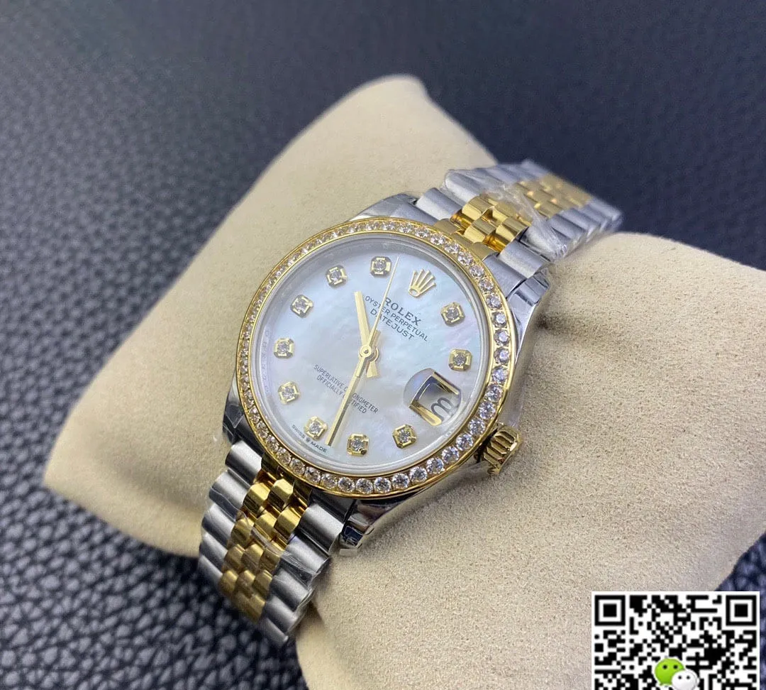 Rolex Datejust M278383RBR-0028 31MM EW Factory 1:1 Best Edition Replica Watch Diamond-Set Bezel