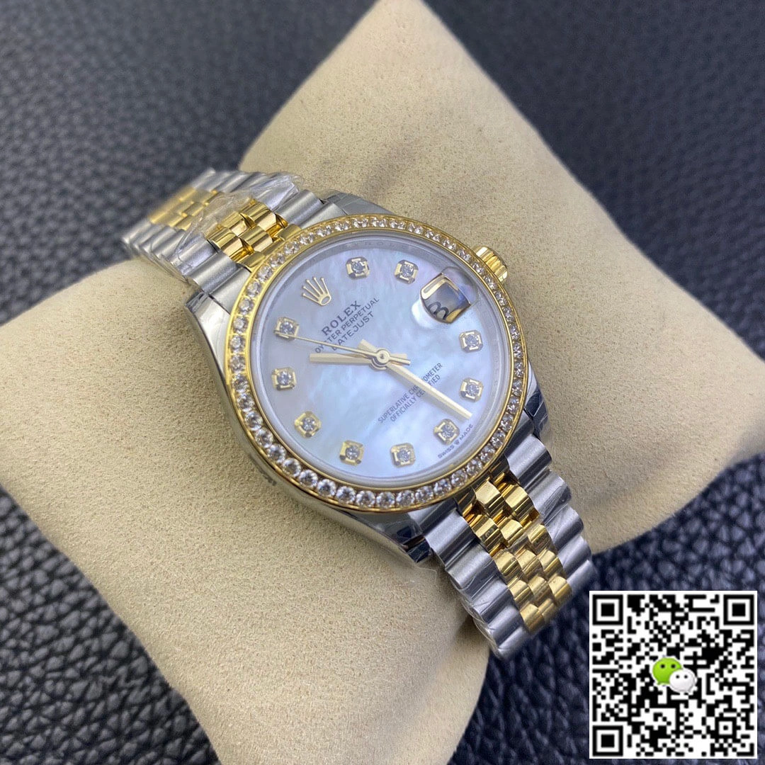 Rolex Datejust M278383RBR-0028 31MM EW Factory 1:1 Best Edition Replica Watch Diamond-Set Bezel