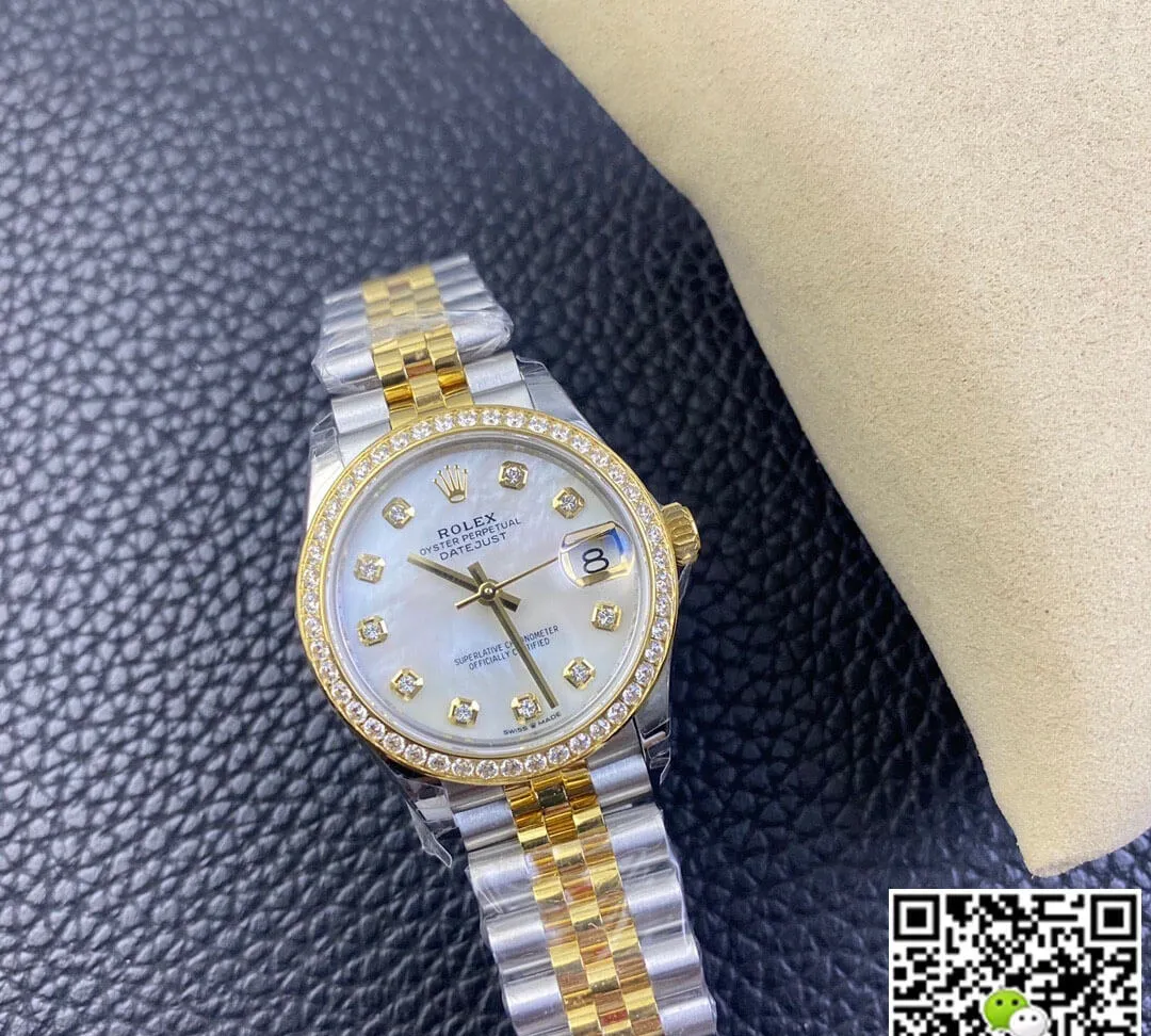 Rolex Datejust M278383RBR-0028 31MM EW Factory 1:1 Best Edition Replica Watch Diamond-Set Bezel