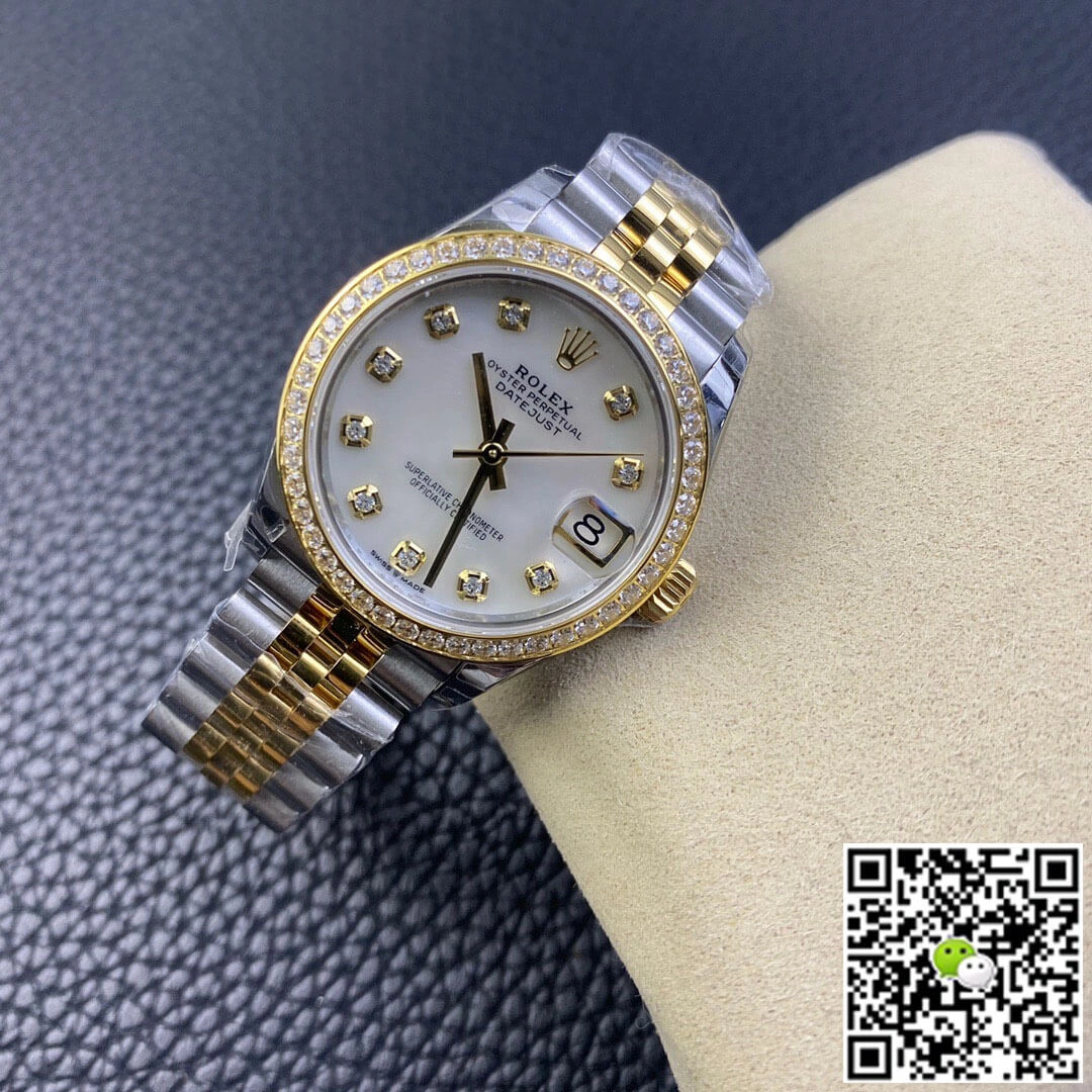 Rolex Datejust M278383RBR-0028 31MM EW Factory 1:1 Best Edition Replica Watch Diamond-Set Bezel