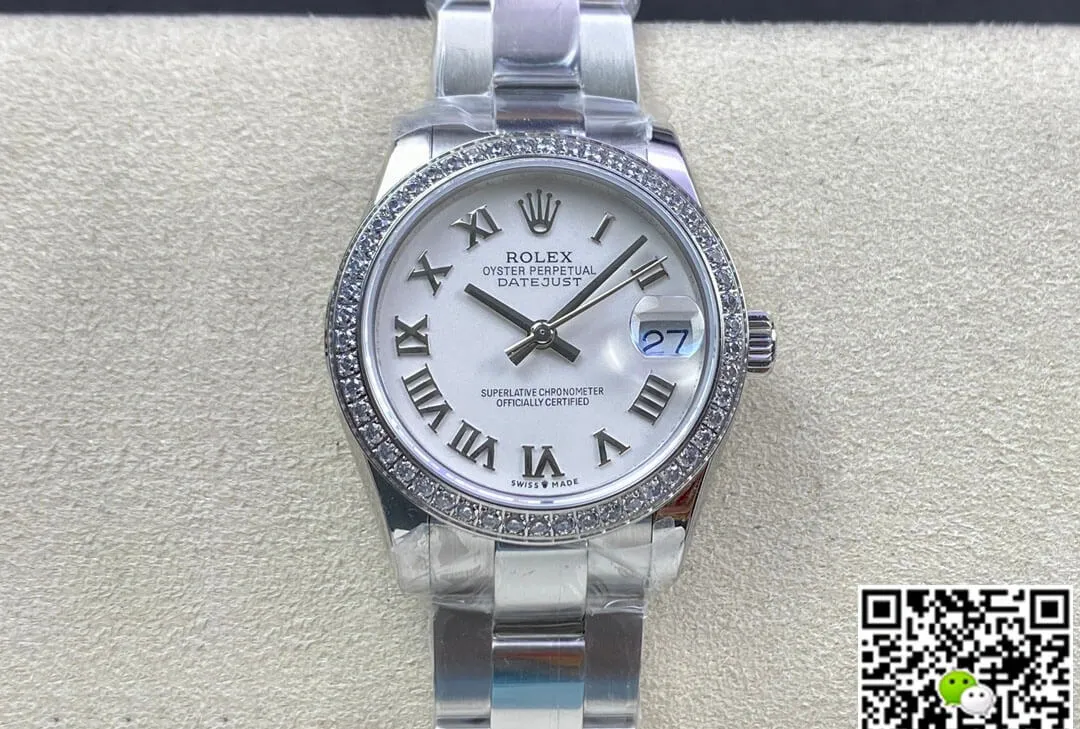 Rolex Datejust M278384RBR-0013 31MM EW Factory 1:1 Best Edition Replica Watch Diamond-Set Bezel