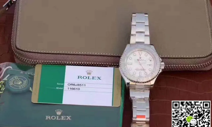 Rolex Yacht-Master 116610 EW Factory 1:1 Best Edition Replica Watch Swiss ETA3135 White Dial