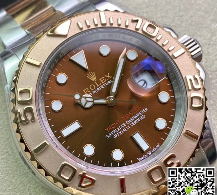 Rolex Yacht-Master 116621 AR Factory 1:1 Best Edition Replica Watch Swiss ETA2824 Brown Dial