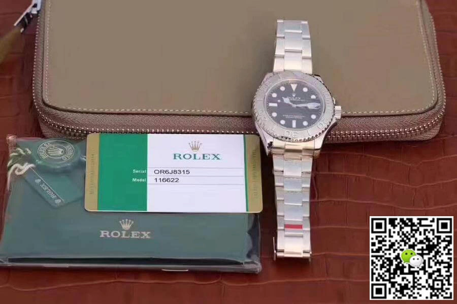 Rolex Yacht-Master 116622 EW Factory 1:1 Best Edition Replica Watch Swiss ETA3135 Black Dial