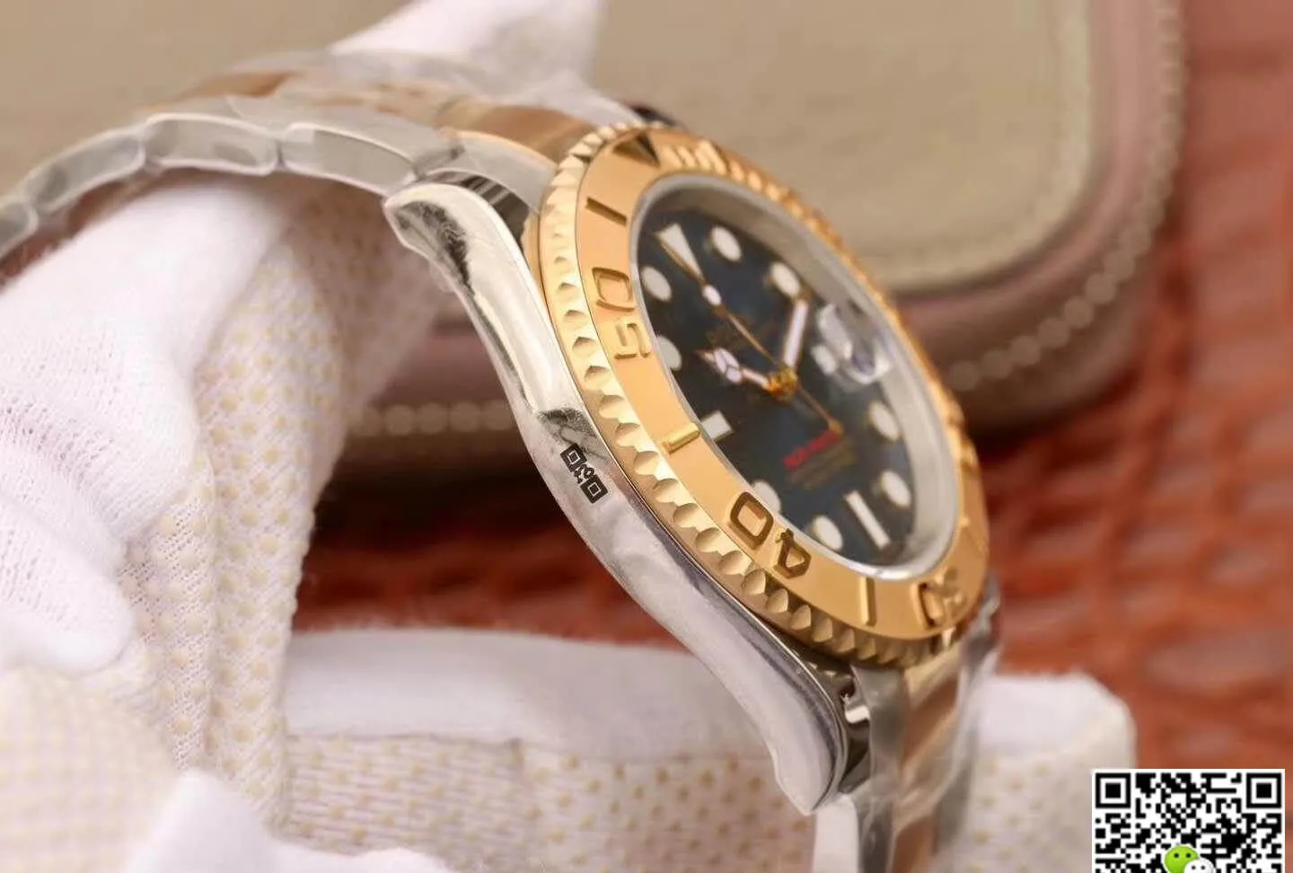 Rolex Yacht-Master 16623 1:1 Best Edition Replica Watch Swiss ETA2836 Gold Wrapped Blue Dial