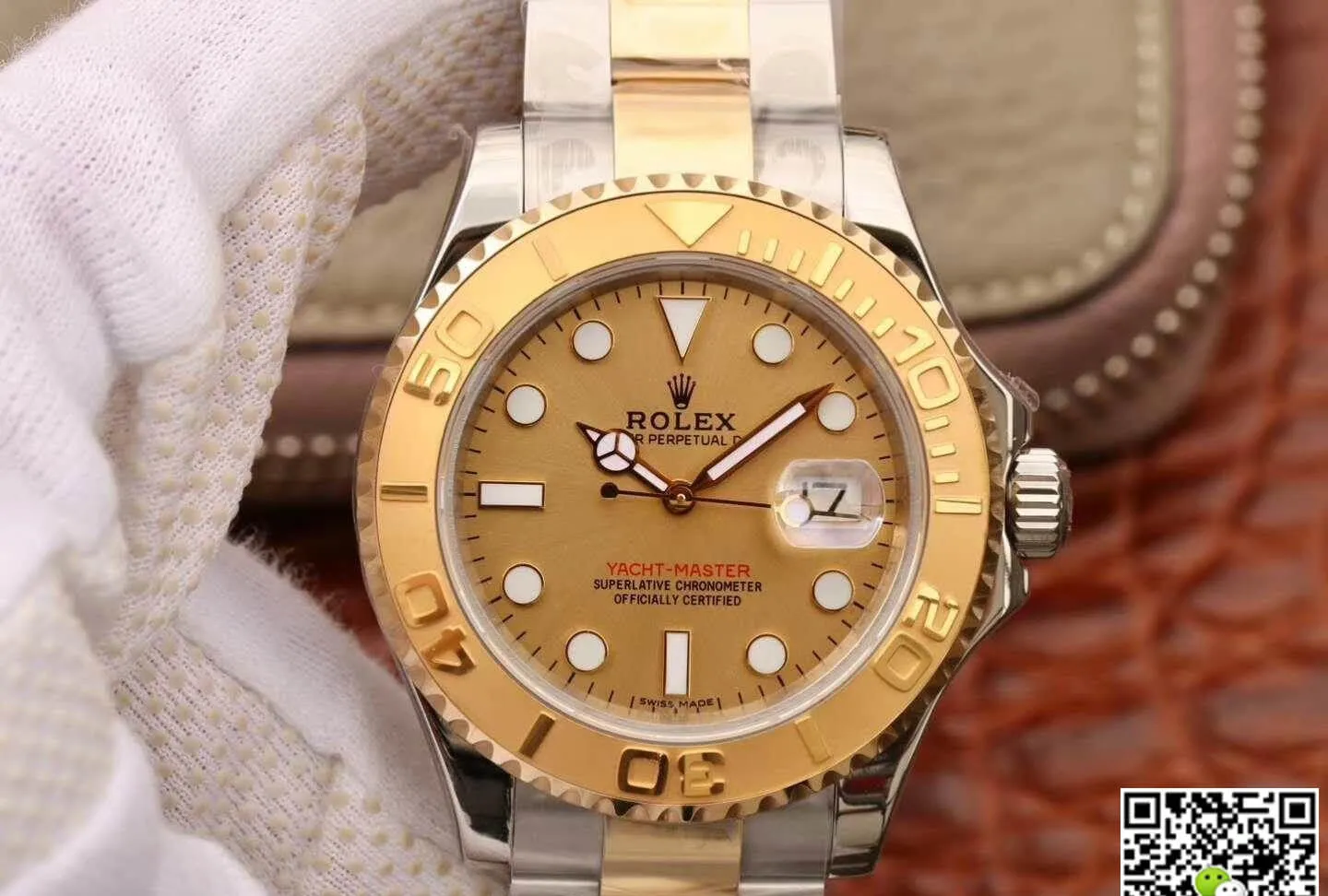 Rolex Yacht-Master 16623 Gold Dial 1:1 Best Edition Replica Watch Swiss ETA2836 Gold Wrapped