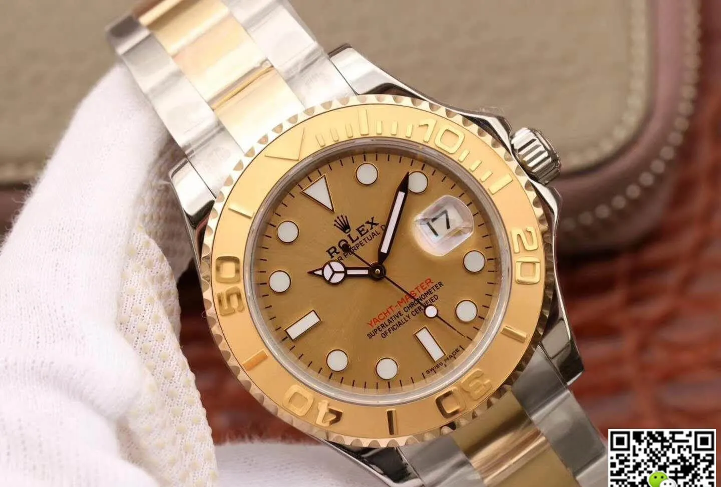 Rolex Yacht-Master 16623 Gold Dial 1:1 Best Edition Replica Watch Swiss ETA2836 Gold Wrapped