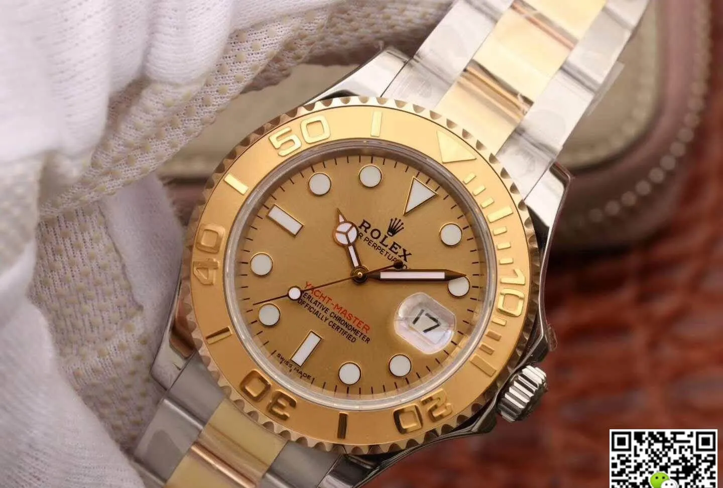 Rolex Yacht-Master 16623 Gold Dial 1:1 Best Edition Replica Watch Swiss ETA2836 Gold Wrapped
