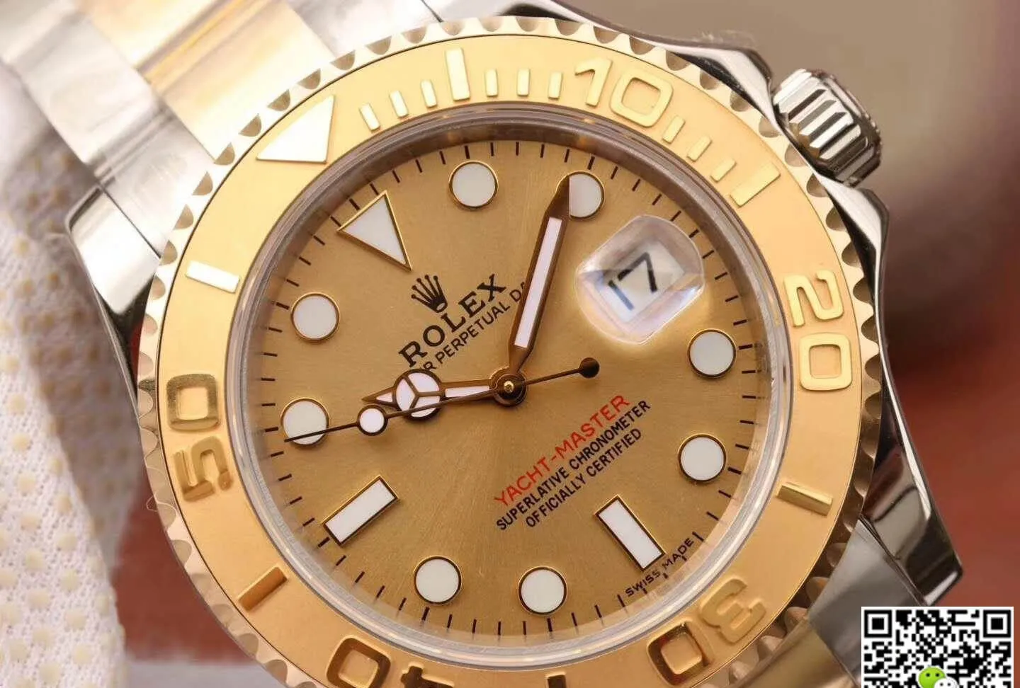 Rolex Yacht-Master 16623 Gold Dial 1:1 Best Edition Replica Watch Swiss ETA2836 Gold Wrapped