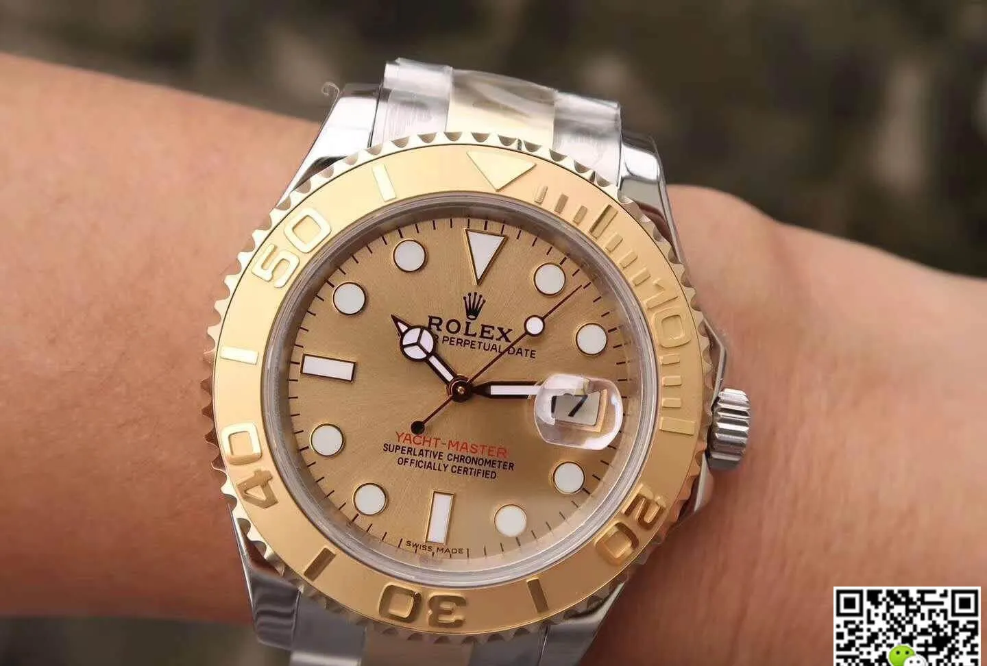 Rolex Yacht-Master 16623 Gold Dial 1:1 Best Edition Replica Watch Swiss ETA2836 Gold Wrapped