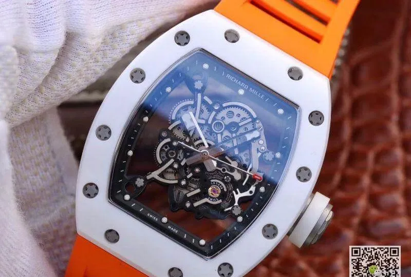 Richard Mille RM055 KV Factory 1:1 Best Edition Replica Watch Swiss ETA8215 Orange Strap