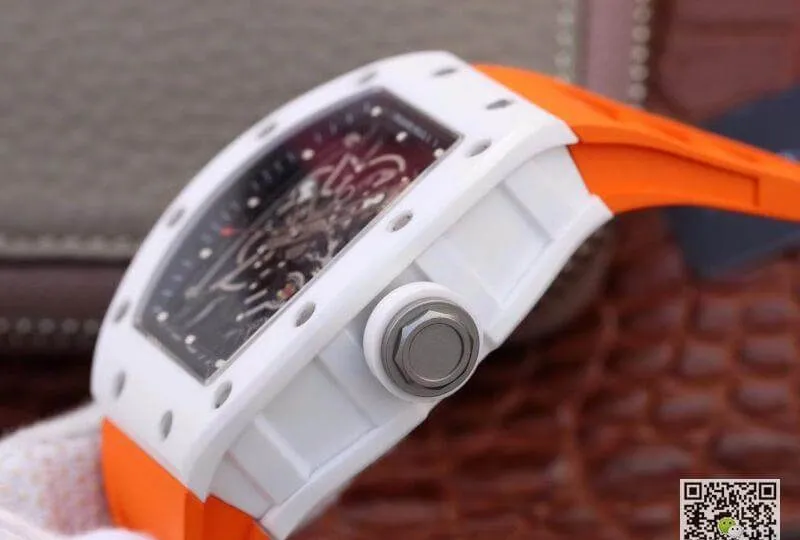 Richard Mille RM055 KV Factory 1:1 Best Edition Replica Watch Swiss ETA8215 Orange Strap