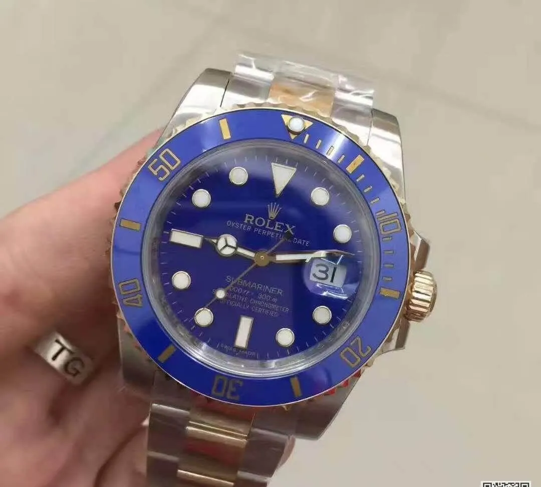 Rolex Submariner Date 116613LB Noob Factory Blue Dial 1:1 Best Edition Replica Watch Swiss ETA2836 Gold Wrapped
