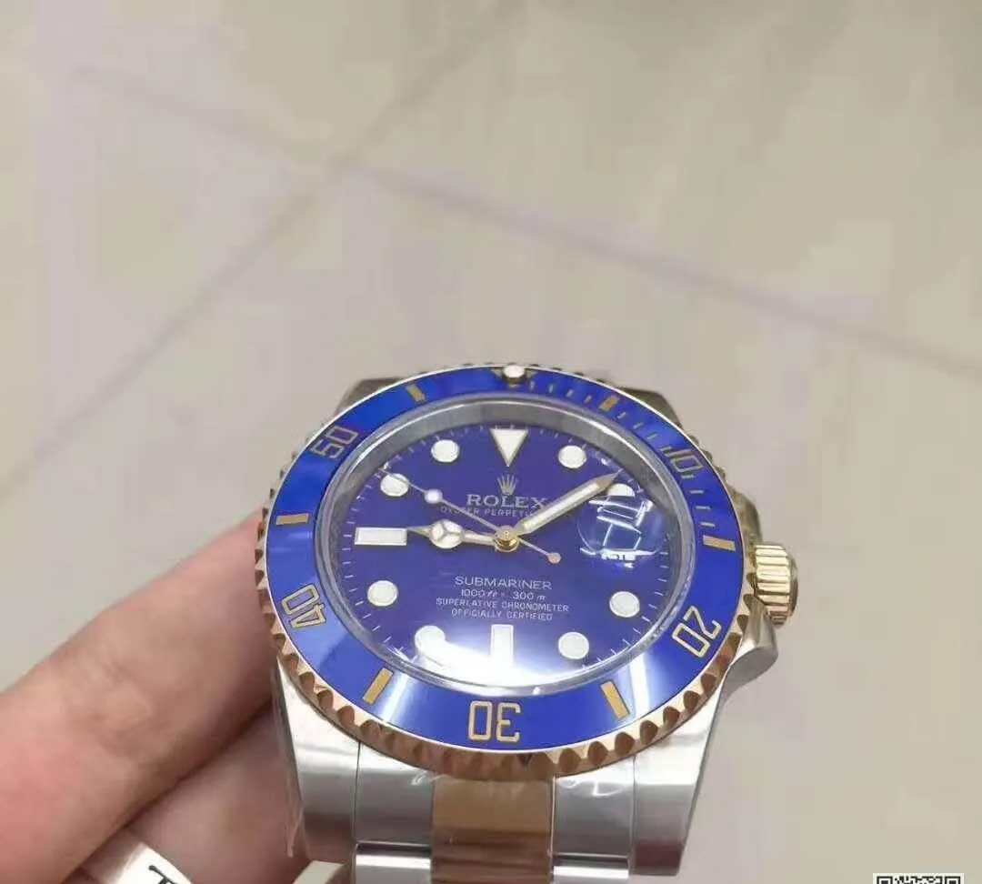 Rolex Submariner Date 116613LB Noob Factory Blue Dial 1:1 Best Edition Replica Watch Swiss ETA2836 Gold Wrapped