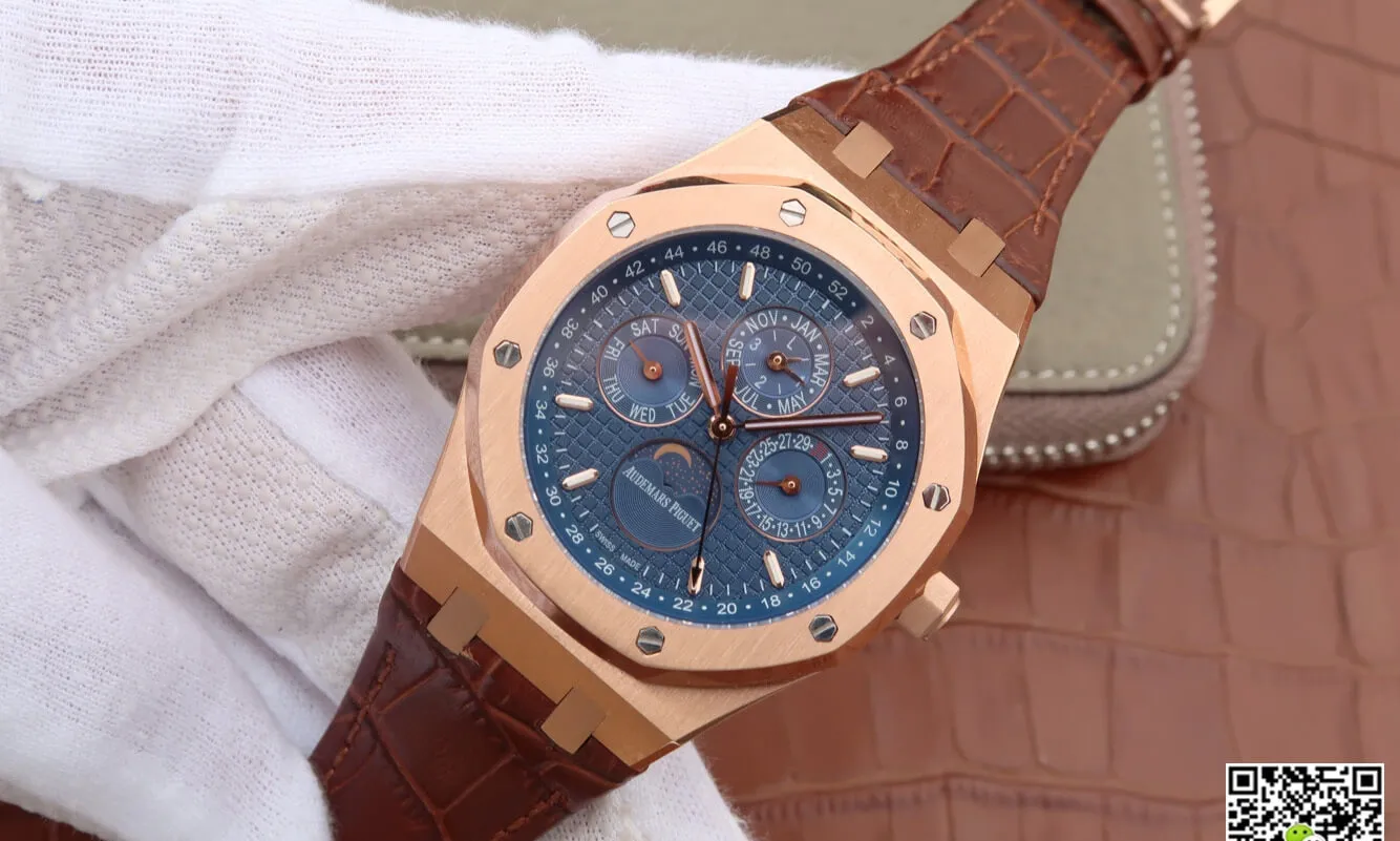 Audemars Piguet Royal Oak Perpetual Calendar 26574 JF Factory 1:1 Best Edition Replica Watch Blue Dial