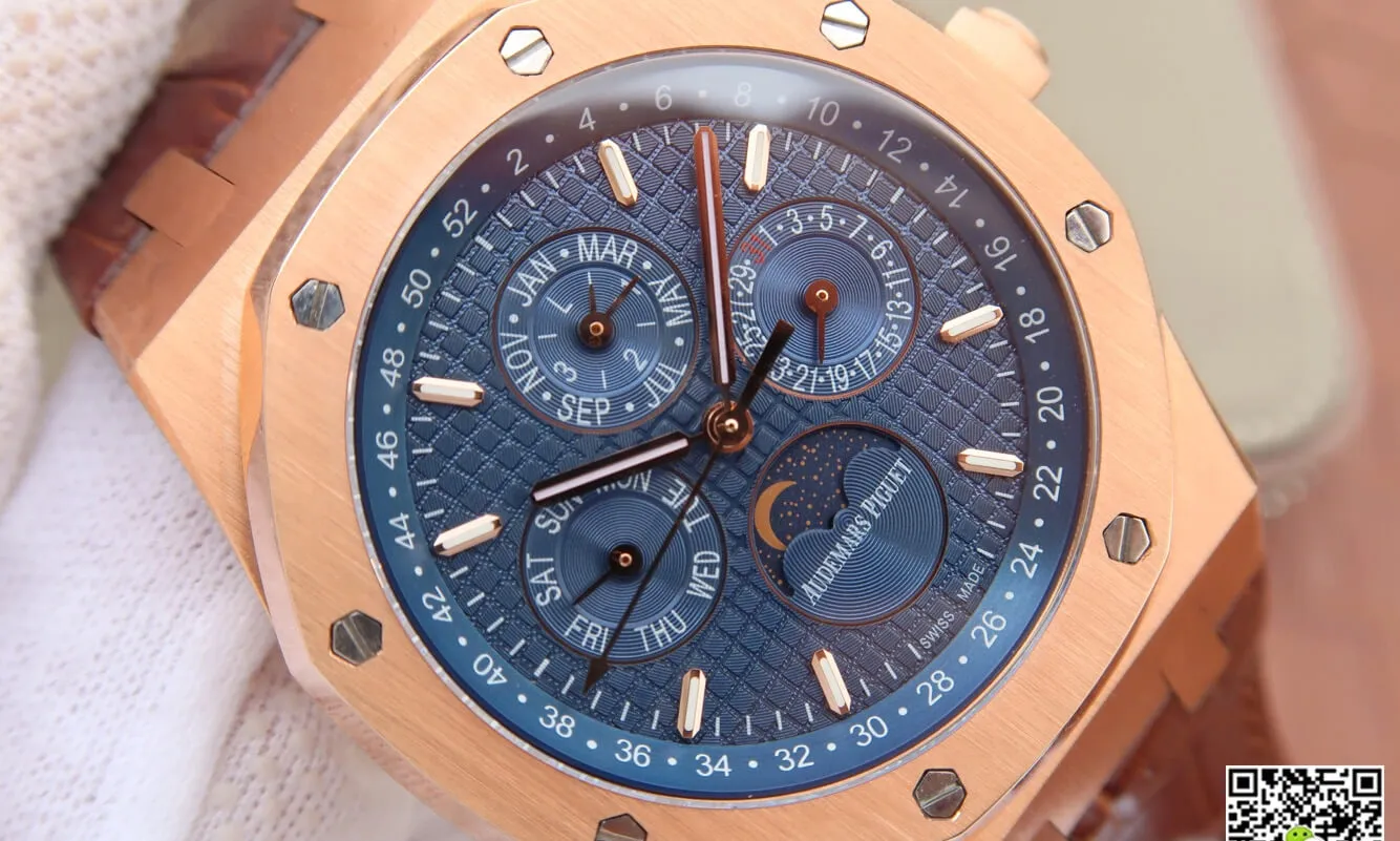 Audemars Piguet Royal Oak Perpetual Calendar 26574 JF Factory 1:1 Best Edition Replica Watch Blue Dial