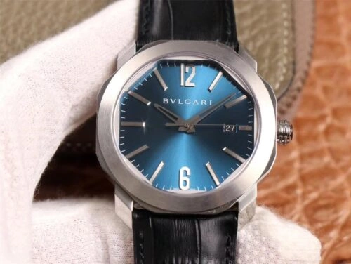 Bvlgari Octo 102429 BV Factory 1:1 Best Edition Replica Watch Light Blue Dial Swiss 9015