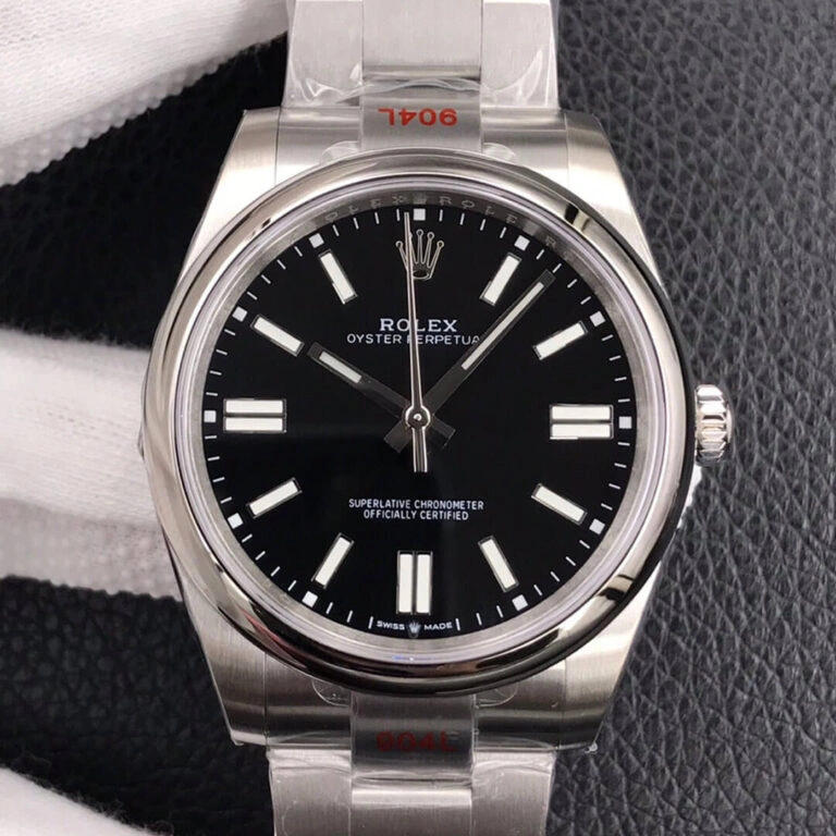 Rolex Oyster Perpetual M124300-0002 41MM EW Factory 1:1 Best Edition Replica Watch Black Dial