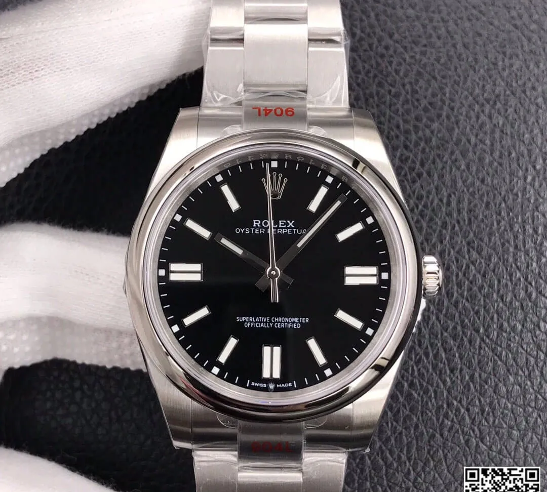 Rolex Oyster Perpetual M124300-0002 41MM EW Factory 1:1 Best Edition Replica Watch Black Dial