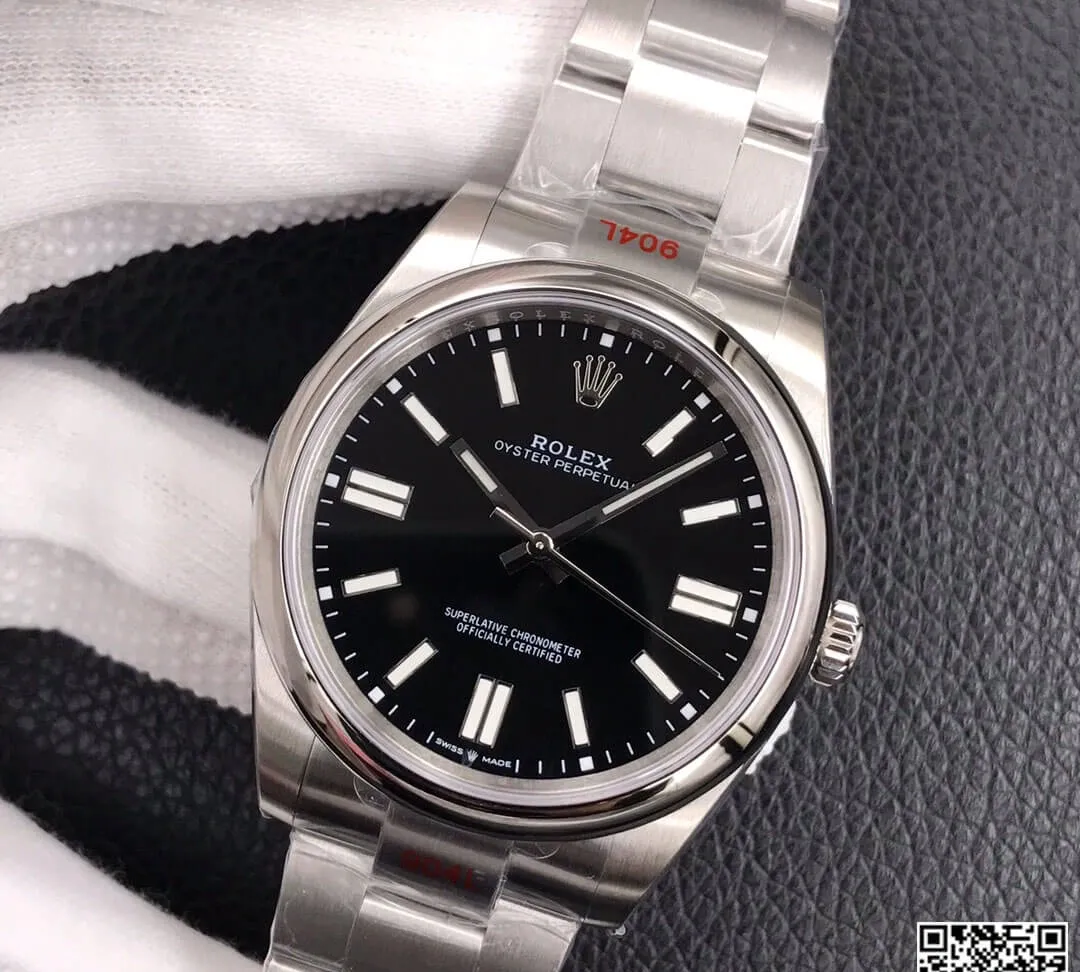 Rolex Oyster Perpetual M124300-0002 41MM EW Factory 1:1 Best Edition Replica Watch Black Dial