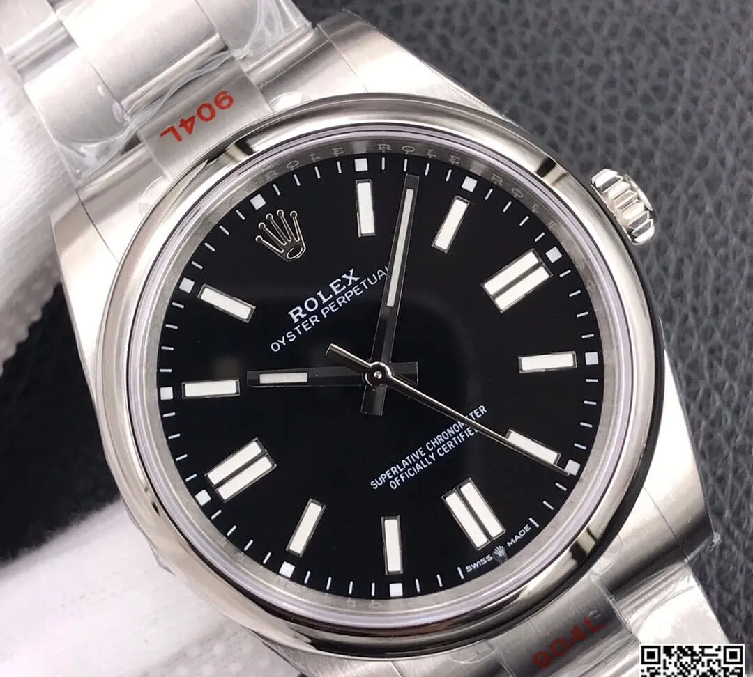 Rolex Oyster Perpetual M124300-0002 41MM EW Factory 1:1 Best Edition Replica Watch Black Dial