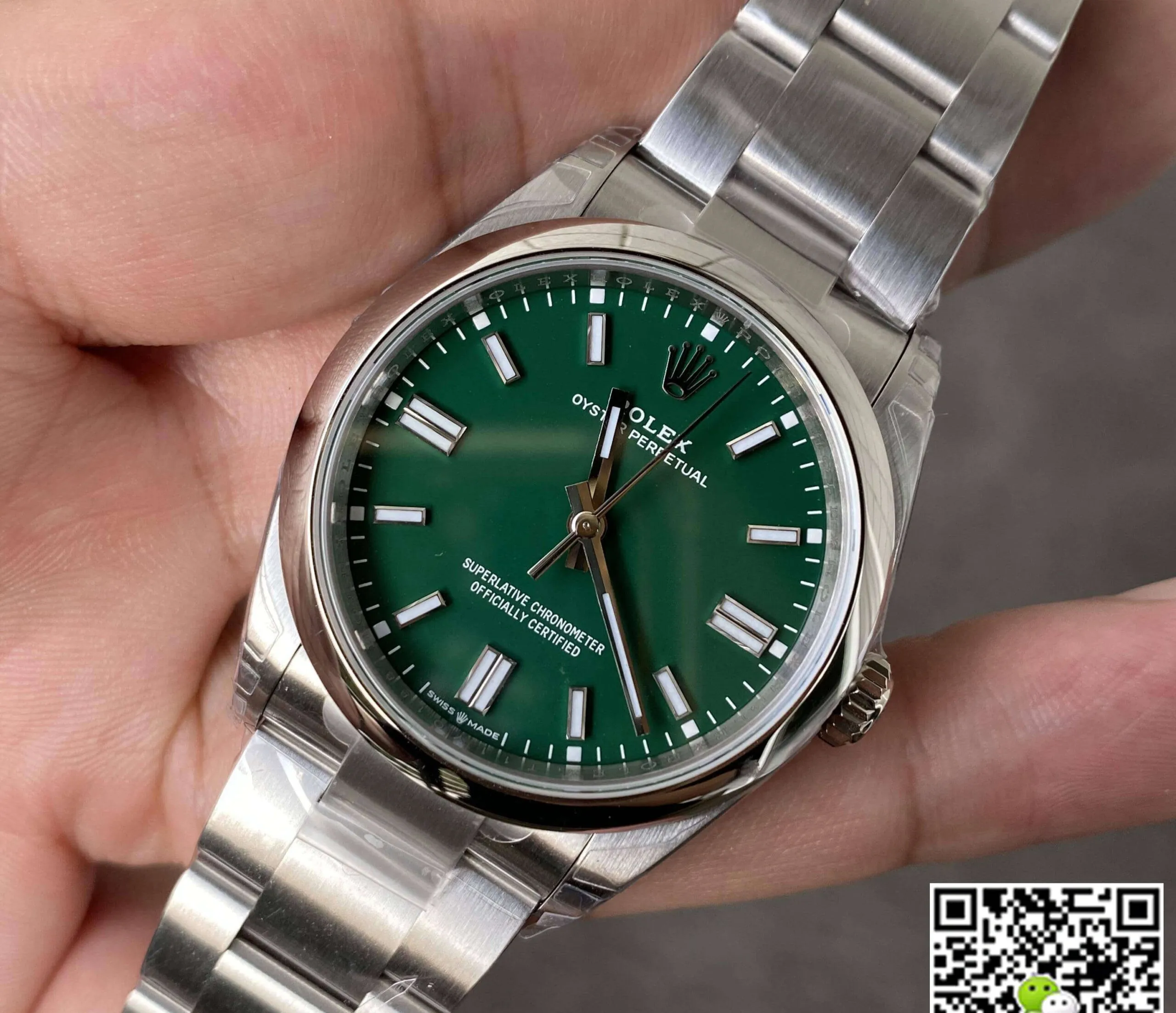 Rolex Oyster Perpetual M126000-0005 36MM VS Factory 1:1 Best Edition Replica Watch Green Dial