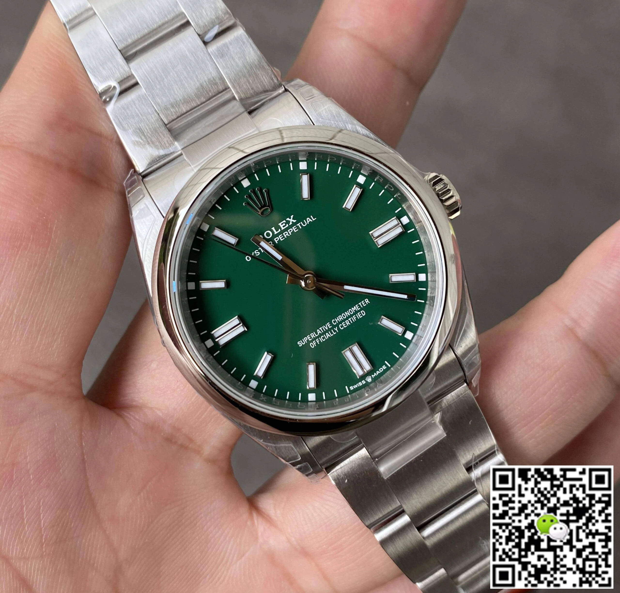 Rolex Oyster Perpetual M126000-0005 36MM VS Factory 1:1 Best Edition Replica Watch Green Dial