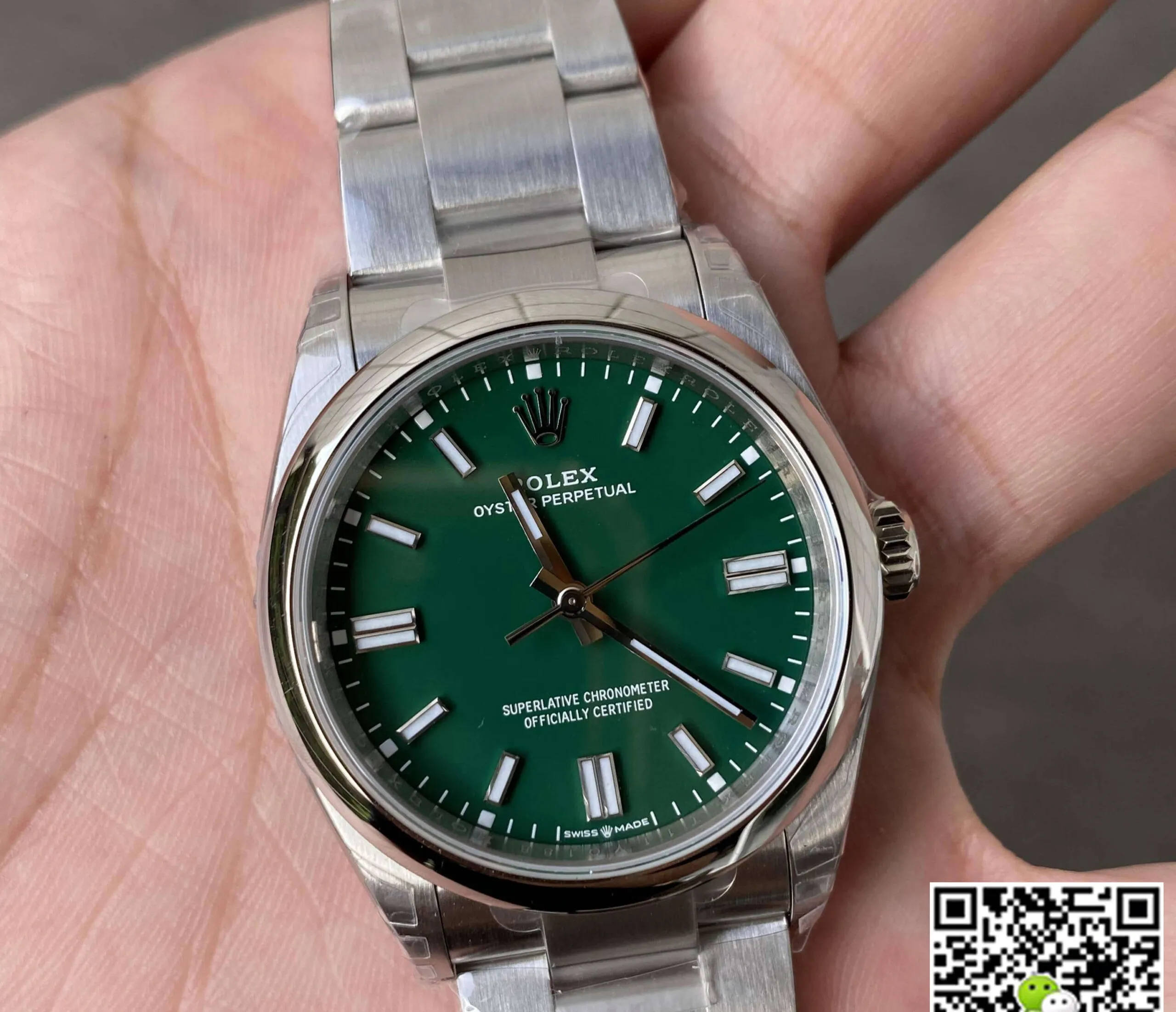 Rolex Oyster Perpetual M126000-0005 36MM VS Factory 1:1 Best Edition Replica Watch Green Dial