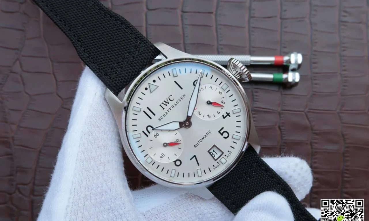 IWC Pilot 3777 Limited Edition ZF Factory 1:1 Best Edition Replica Watch Black Strap